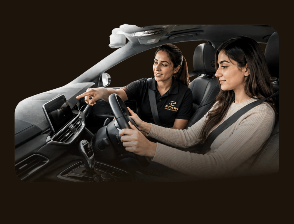 Driving Instructor Teaching Student